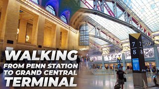 Walking NYC  Penn Station to Times Square amp Grand Central Terminal July 2021 [upl. by Katalin]