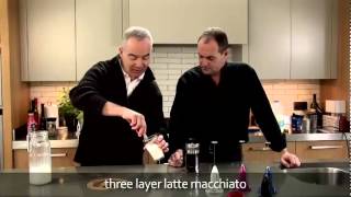 aerolatte  milk frother makes three layer caffè latte macchiato [upl. by Raclima]