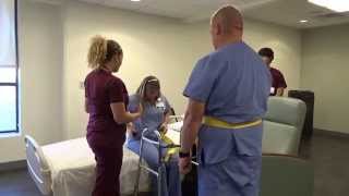 Physical Therapy Transfer Training  How To Transfer From Wheelchair To Bed [upl. by Darom]