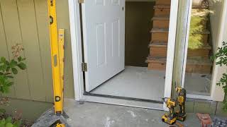 Jeld Wen Front Door Installation  Really crappy products and craftsmanship PART 1 [upl. by Yendirb]