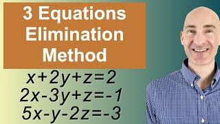 Solving Systems of 3 Equations Elimination [upl. by Parsifal802]