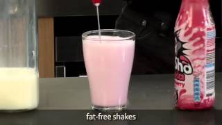 How to make a fat free milkshake using an aerolatte milk frother [upl. by London]