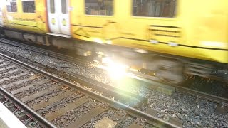 Merseyrail 507 009 making arcs at Birkdale station [upl. by Alonzo488]