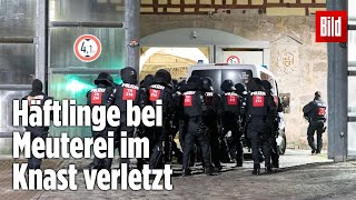 Gefängnismeuterei Polizei stürmt Knast in Thüringen  JVA Untermaßfeld [upl. by Ynabla666]